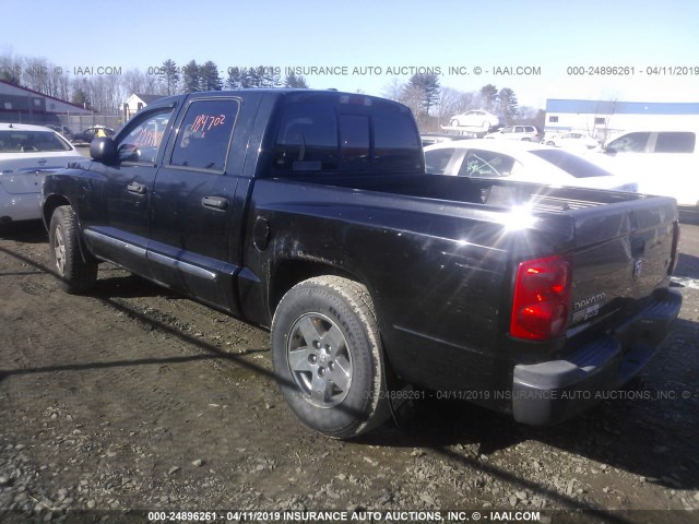 1D7HW58N36S537107 - 2006 DODGE DAKOTA QUAD LARAMIE BLACK photo 3