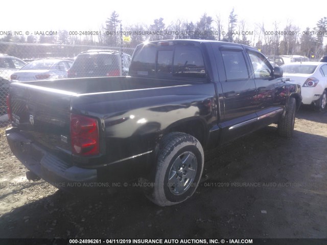 1D7HW58N36S537107 - 2006 DODGE DAKOTA QUAD LARAMIE BLACK photo 4