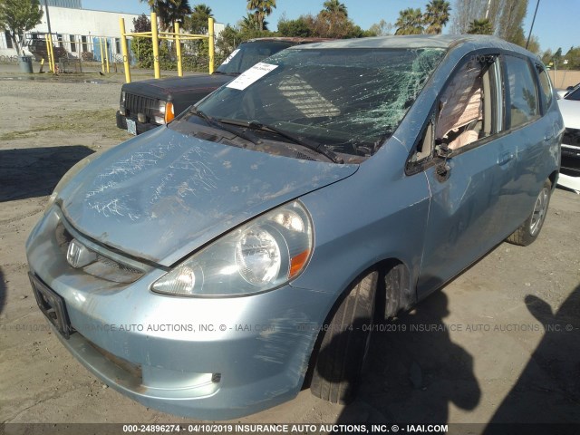 JHMGD38417S013977 - 2007 HONDA FIT Light Blue photo 2