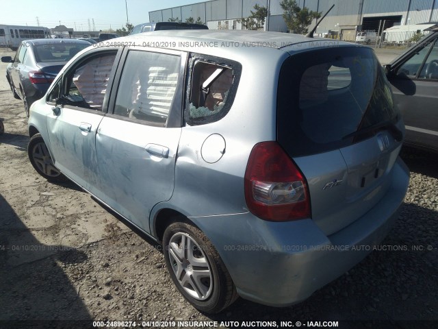 JHMGD38417S013977 - 2007 HONDA FIT Light Blue photo 3