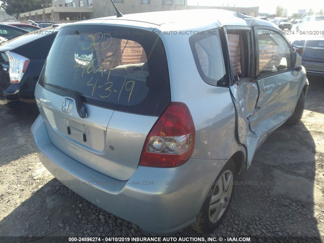 JHMGD38417S013977 - 2007 HONDA FIT Light Blue photo 4