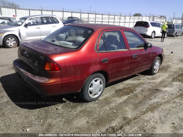 2T1BR12E42C569617 - 2002 TOYOTA COROLLA CE/LE/S RED photo 4