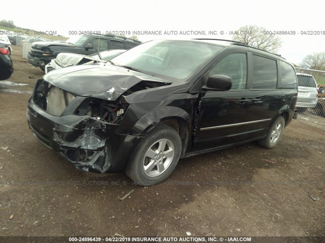 2D4RN5D19AR116106 - 2010 DODGE GRAND CARAVAN SXT BLACK photo 2