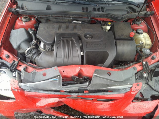 1G1AL58F887117015 - 2008 CHEVROLET COBALT LT RED photo 10