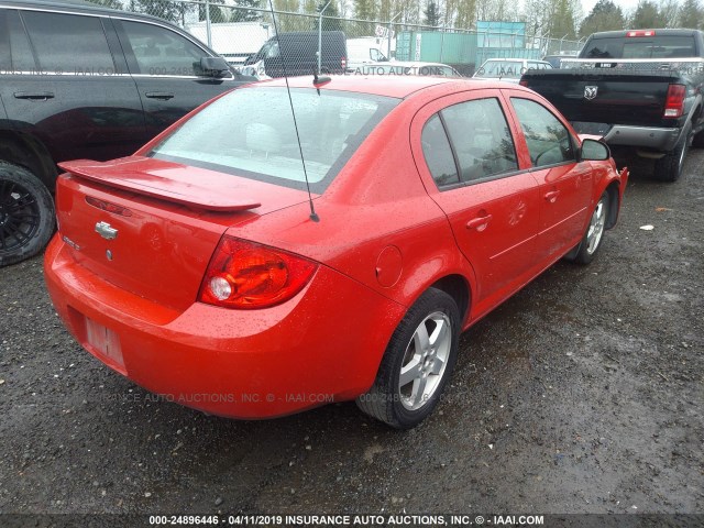 1G1AL58F887117015 - 2008 CHEVROLET COBALT LT RED photo 4