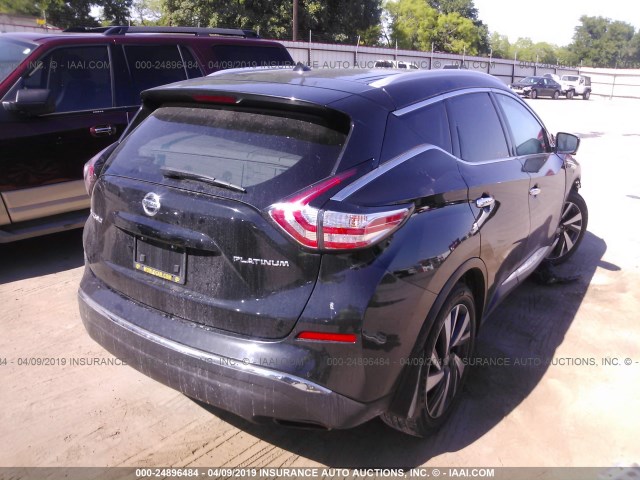 5N1AZ2MG8FN255550 - 2015 NISSAN MURANO S/SL/SV/PLATINUM BLACK photo 4