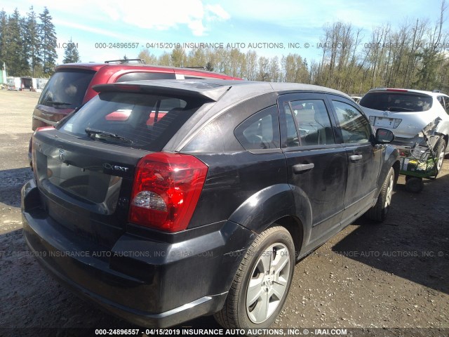 1B3HB48BX7D568688 - 2007 DODGE CALIBER SXT BLACK photo 4