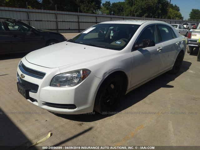 1G1ZB5E18BF379869 - 2011 CHEVROLET MALIBU LS WHITE photo 2