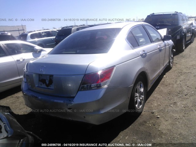 1HGCP26358A000069 - 2008 HONDA ACCORD LX SILVER photo 4