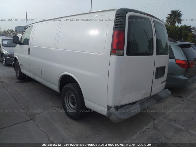 1GCFG15WX11224865 - 2001 CHEVROLET EXPRESS G1500  WHITE photo 3