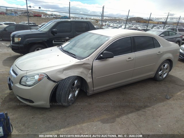 1G1ZB5E04CF296657 - 2012 CHEVROLET MALIBU LS GOLD photo 2