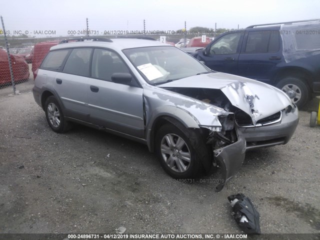 4S4BP61C257379500 - 2005 SUBARU LEGACY OUTBACK 2.5I SILVER photo 1