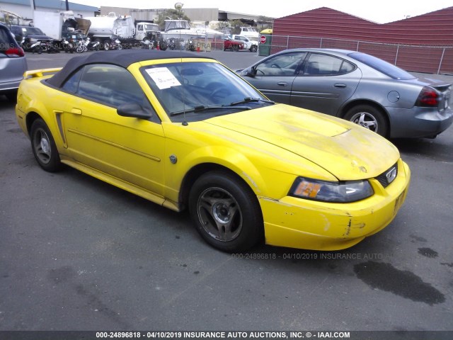 1FAFP44664F230842 - 2004 FORD MUSTANG YELLOW photo 1