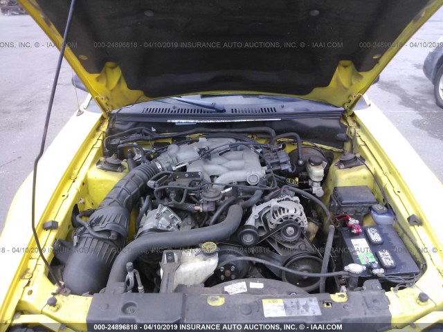 1FAFP44664F230842 - 2004 FORD MUSTANG YELLOW photo 10