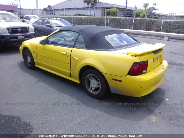 1FAFP44664F230842 - 2004 FORD MUSTANG YELLOW photo 3