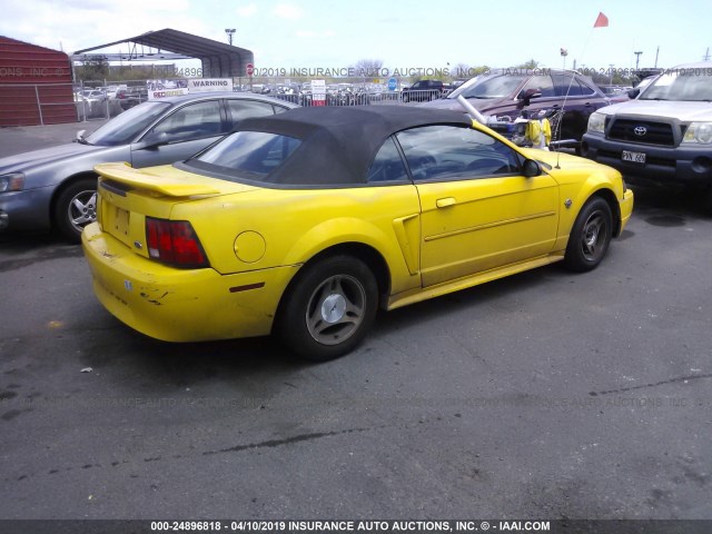 1FAFP44664F230842 - 2004 FORD MUSTANG YELLOW photo 4