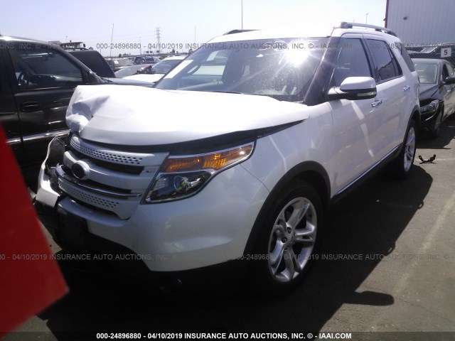 1FMHK7F82CGA20809 - 2012 FORD EXPLORER LIMITED WHITE photo 2