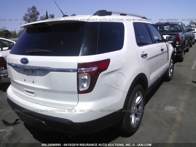 1FMHK7F82CGA20809 - 2012 FORD EXPLORER LIMITED WHITE photo 4