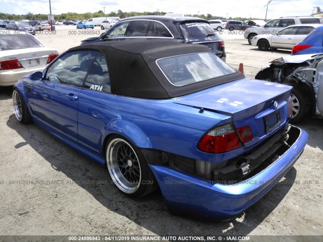 WBSBR93453PK02550 - 2003 BMW M3 BLUE photo 3