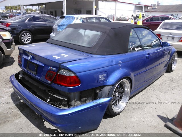 WBSBR93453PK02550 - 2003 BMW M3 BLUE photo 4