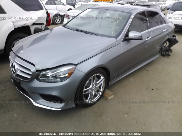 WDDHF5KB3EA985480 - 2014 MERCEDES-BENZ E 350 GRAY photo 2