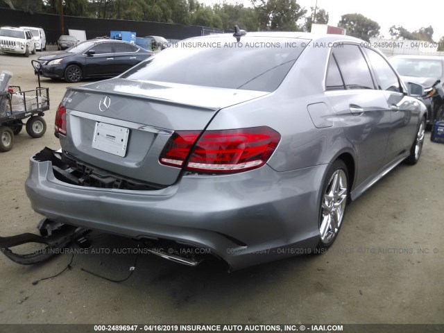 WDDHF5KB3EA985480 - 2014 MERCEDES-BENZ E 350 GRAY photo 4