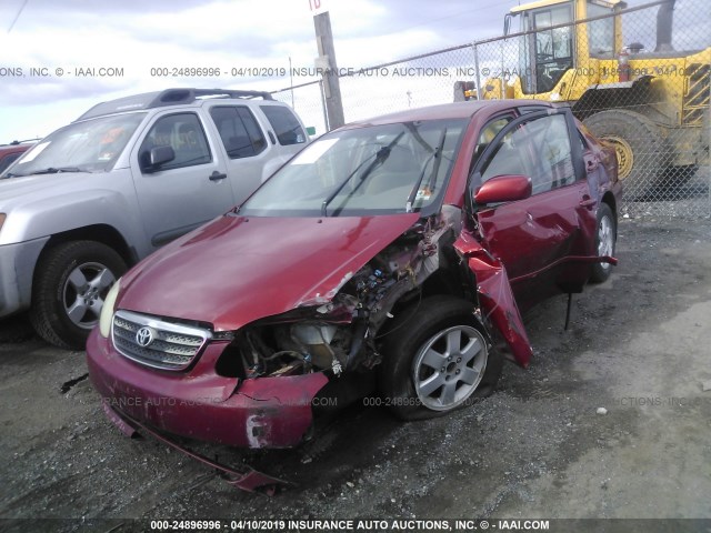 1NXBR32E96Z699487 - 2006 TOYOTA COROLLA CE/LE/S RED photo 2