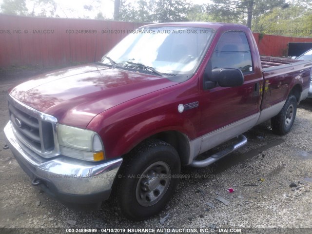 3FTNF20L93MB38177 - 2003 FORD F250 SUPER DUTY RED photo 2
