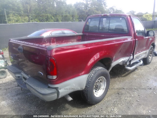 3FTNF20L93MB38177 - 2003 FORD F250 SUPER DUTY RED photo 4