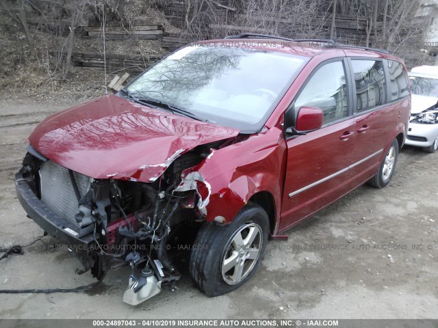 2D8HN54P38R122699 - 2008 DODGE GRAND CARAVAN SXT RED photo 2