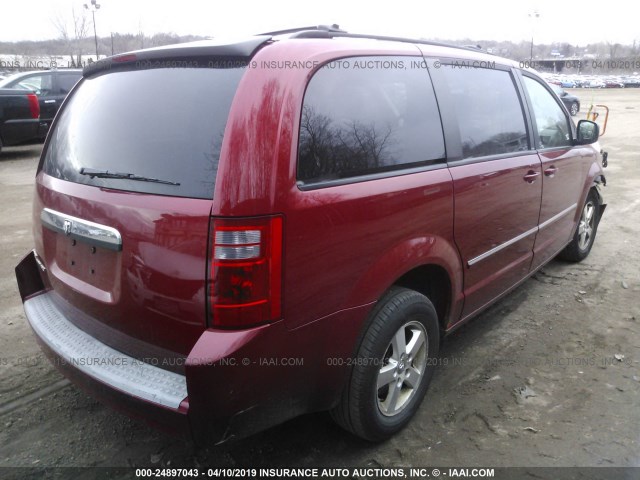 2D8HN54P38R122699 - 2008 DODGE GRAND CARAVAN SXT RED photo 4