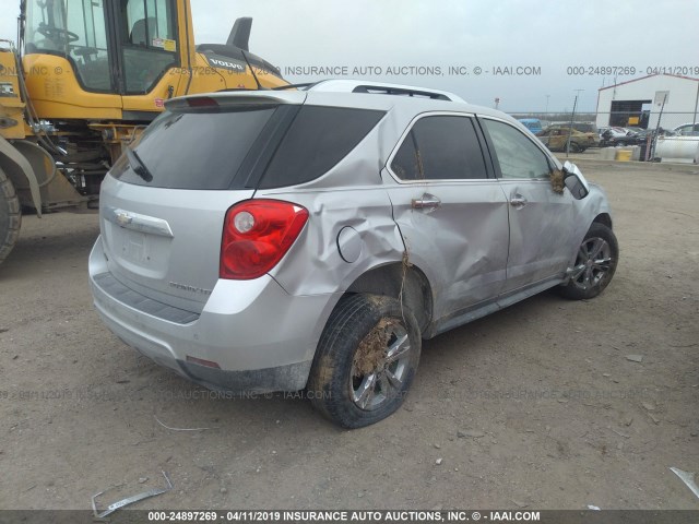 2GNFLGEK7D6183986 - 2013 CHEVROLET EQUINOX LTZ SILVER photo 4