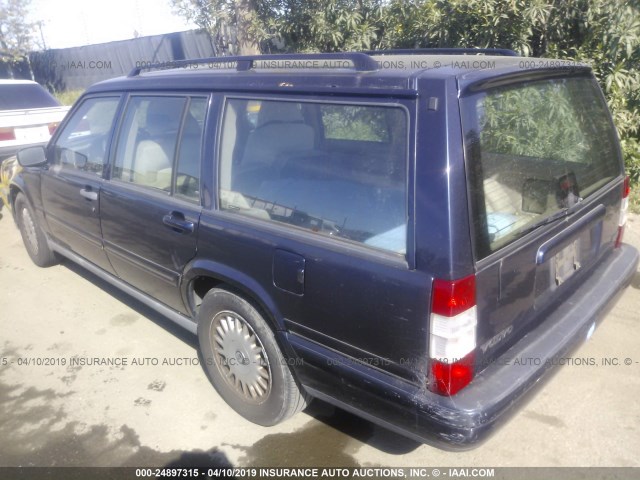 YV1KW9605T1030168 - 1996 VOLVO 960 BLUE photo 3