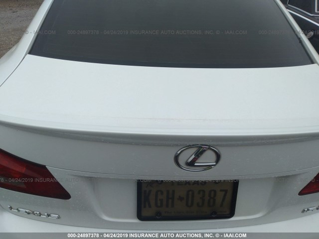 JTHBK262685076973 - 2008 LEXUS IS 250 WHITE photo 5