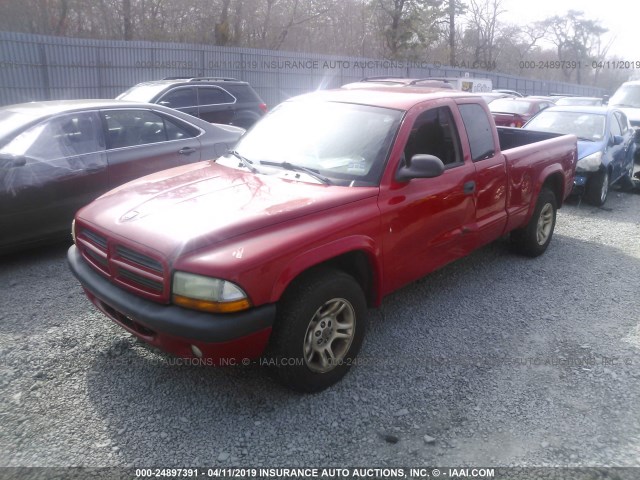 1D7HL32X83S174502 - 2003 DODGE DAKOTA SPORT RED photo 2