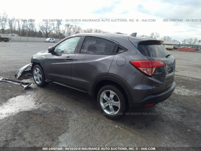 3CZRU6H55GM708454 - 2016 HONDA HR-V EX GRAY photo 3