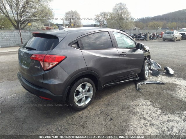 3CZRU6H55GM708454 - 2016 HONDA HR-V EX GRAY photo 4