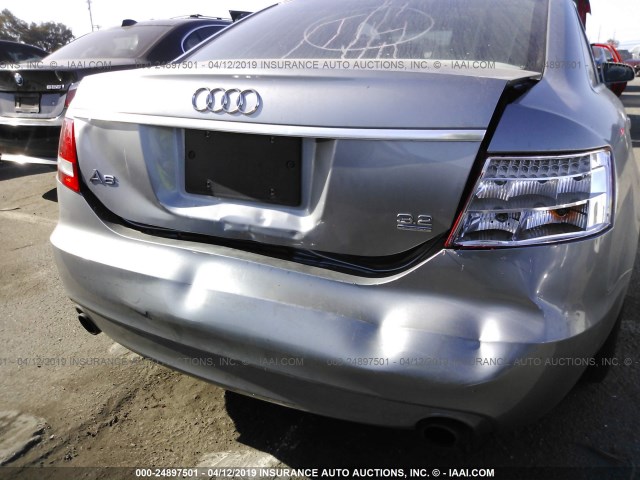 WAUDH74F48N144163 - 2008 AUDI A6 3.2 QUATTRO SILVER photo 6