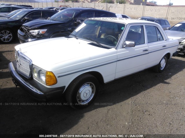 WDBAB23A5BB238219 - 1981 MERCEDES-BENZ 240 D WHITE photo 2