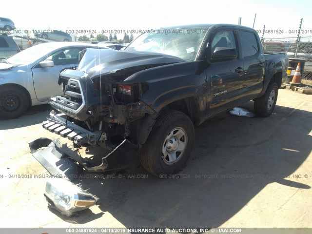 3TMAZ5CN4GM015526 - 2016 TOYOTA TACOMA DBL CAB/SR5/TRD SPORT/OR BLACK photo 2