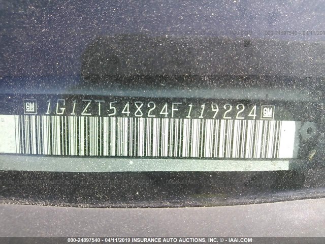 1G1ZT54824F119224 - 2004 CHEVROLET MALIBU LS 银色 照片 9