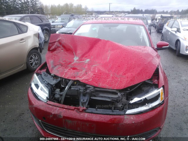 3VWDP7AJ9DM308121 - 2013 VOLKSWAGEN JETTA SE 红色 照片 6