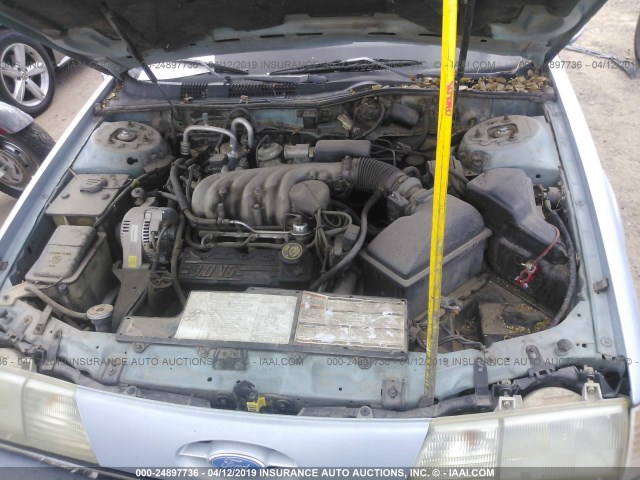 1FACP50U7MA198221 - 1991 FORD TAURUS L BLUE photo 10