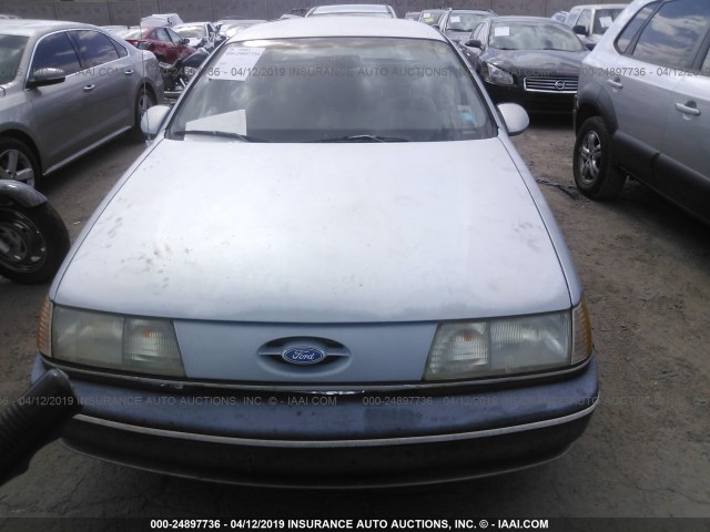 1FACP50U7MA198221 - 1991 FORD TAURUS L BLUE photo 6