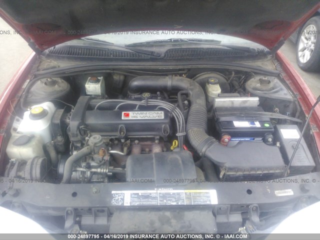 1G8ZY14751Z244070 - 2001 SATURN SC2 RED photo 10