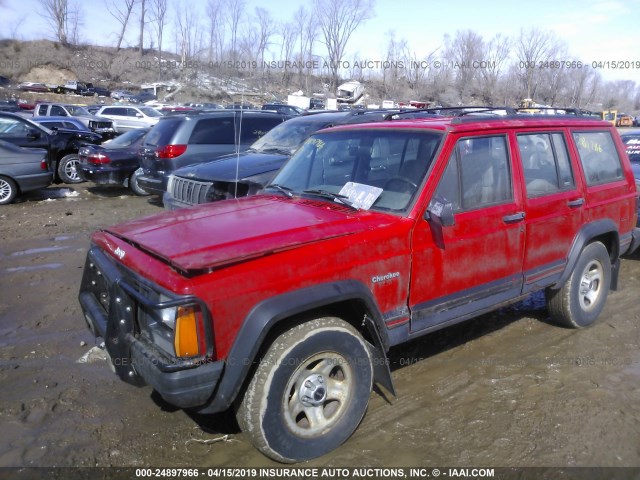 1J4FJ68S4TL128108 - 1996 JEEP CHEROKEE SPORT/CLASSIC RED photo 2