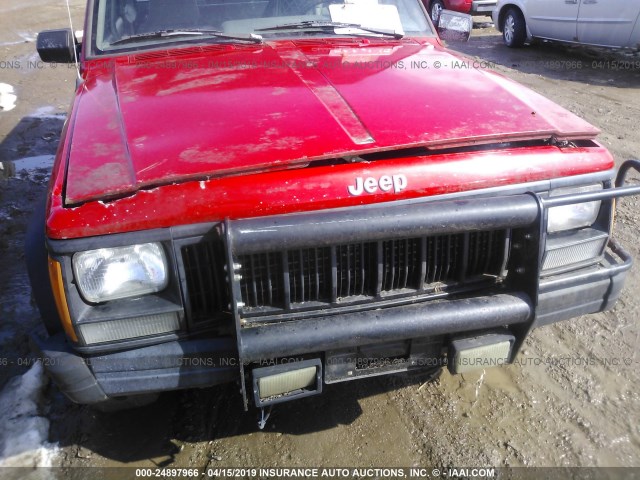 1J4FJ68S4TL128108 - 1996 JEEP CHEROKEE SPORT/CLASSIC RED photo 6