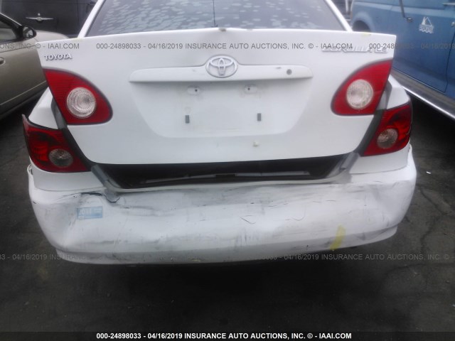 1NXBR32E45Z402740 - 2005 TOYOTA COROLLA CE/LE/S WHITE photo 6