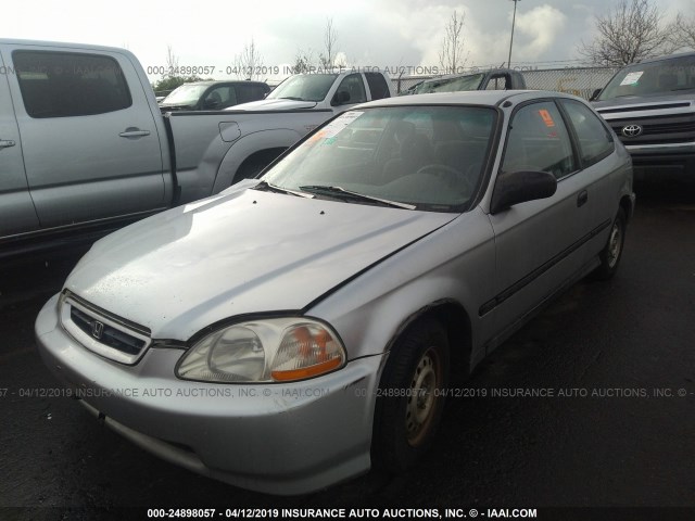 2HGEJ6349TH113340 - 1996 HONDA CIVIC DX SILVER photo 2