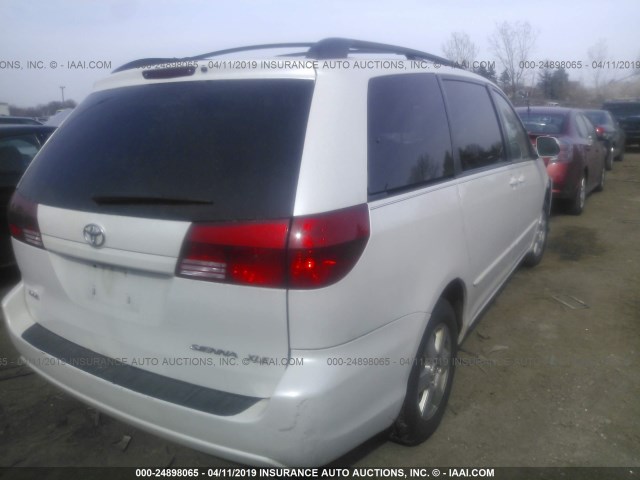 5TDZA22C34S134480 - 2004 TOYOTA SIENNA XLE/XLE LIMITED WHITE photo 4